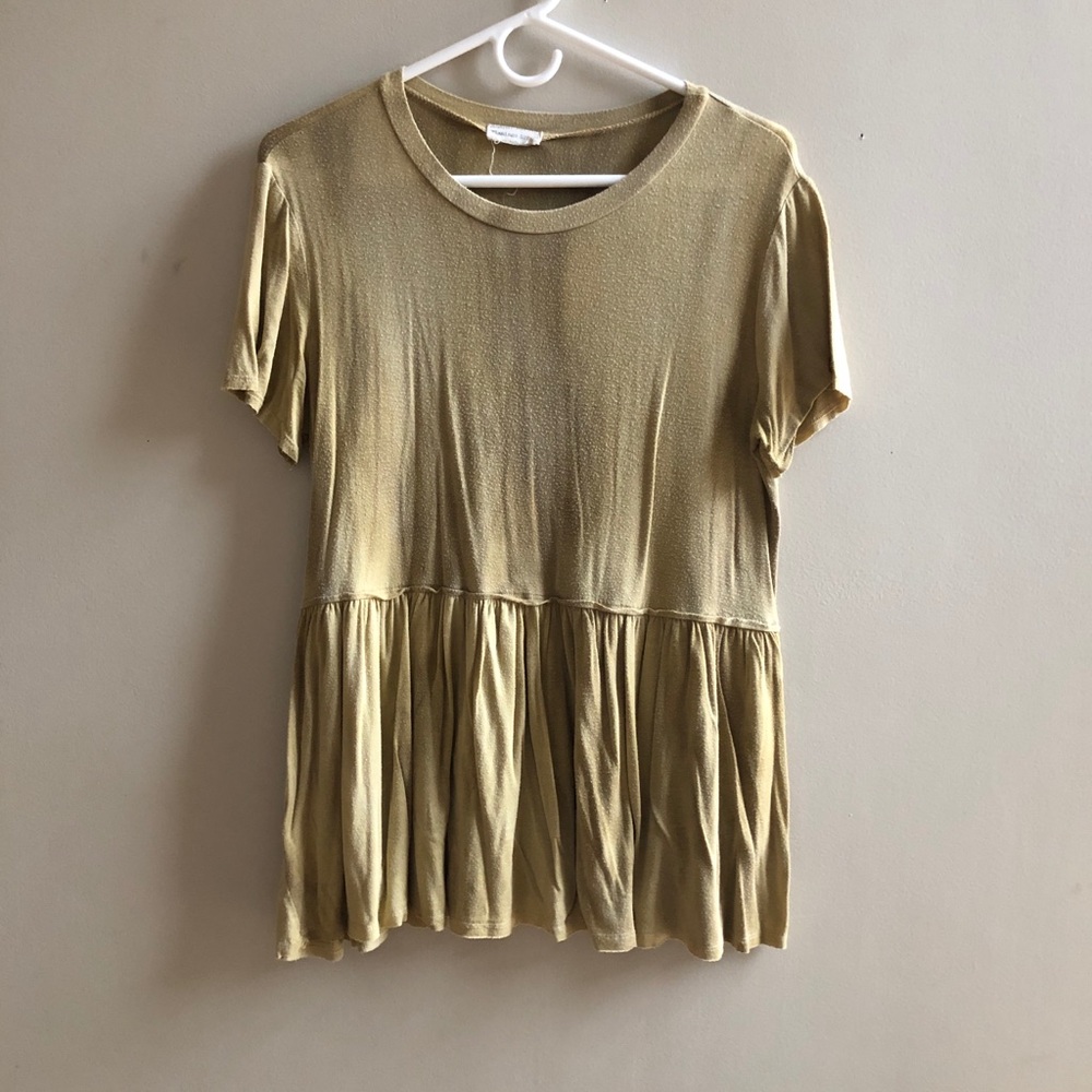 Chartreuse Peplum Tee